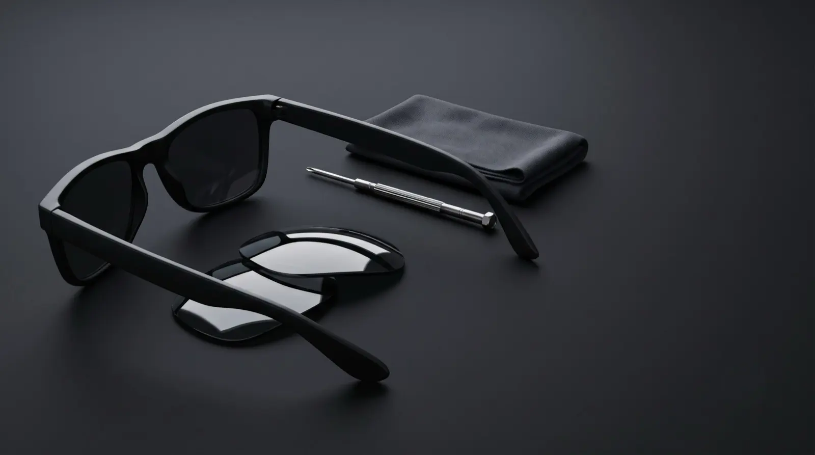 SunglassRevivers support specialist checking a sunglass frame in the workshop